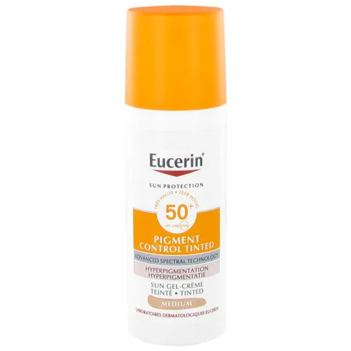 Eucerin Sun Protection Pigment Control Tinted SPF50+ 50 ml ist eine getönte Gel-
