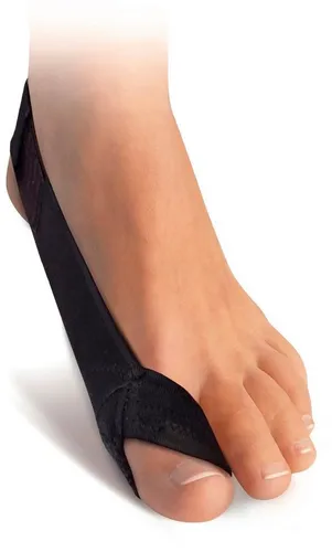 Fußgut Hallux-Bandage Korrektur-Schlaufe, in allen Schuhen tragbar, flache Verarbeitung, Zugschlaufe ergonomisch geformt, Zugband elastisch, flexibel schwarz