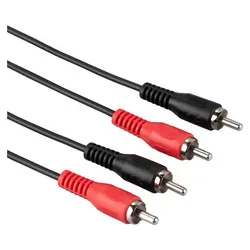 Hama 5m RCA M/M, 2 x RCA, Männlich, 2 x RCA, Männlich, 5 m, Schwarz, Rot, Silber - Schwarz/Rot/Silber