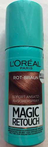L'Oréal Paris Ansatz-Kaschierspray für stufenlose und natürliche Übergänge, Kaschiert Ansätze bis zur nächsten Haarwäsche, Magic Retouch, Rotbraun, 1 x 75 ml