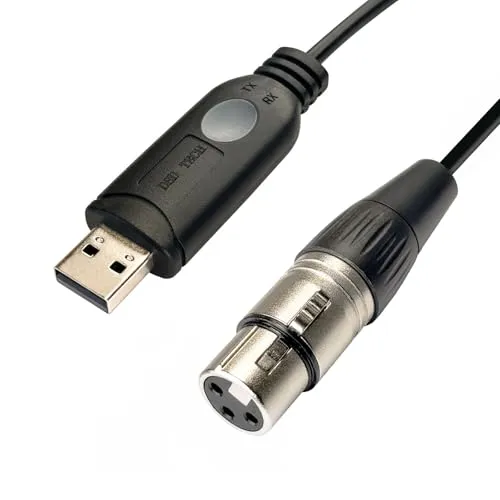 DSD TECH SH-RS09B USB zu DMX Kabel Unterstützung Freestyler QLC und Pi Open Lighting(3M/10FT)