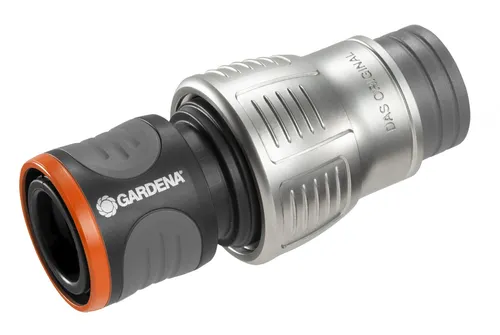 Gardena Premium Schlauchverbinder 19 mm (3/4 Zoll) - Hochwertiger Adapter für Wasserhähne mit Knickschutz, frostsicher und rutschfest für ganzjährigen Einsatz