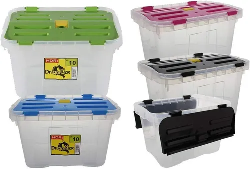 Transparente Aufbewahrungsbox 10 Liter mit Klickverschluss