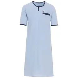 Henry Terre Nachthemd Nachthemd Kurzarm - Uni blau M