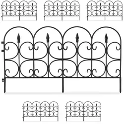 Beetzaun Beetumrandung Set – Wetterfester Zierzaun für den Garten - Kanteneinfassung aus robustem Kunststoff, 39 cm hoch und ideal zur stilvollen Abgrenzung von Beeten. Wetterfest und langlebig für jeden Garten.