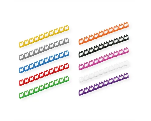 VALUE Kabelbinder Kabelmarkierungsset für Patchkabel 5 - 6,5mm, 10 x 10 St.