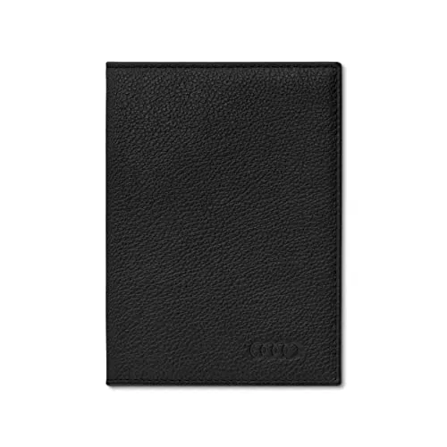 Audi 3152101100 Fahrzeugscheinhülle Leder RFID-Schutz Fahrzeugscheintasche Etui, schwarz