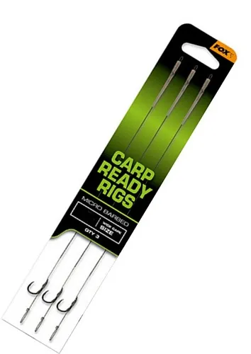 Fox Carp Ready Rigs Wide Gape Size 4 - 25lb