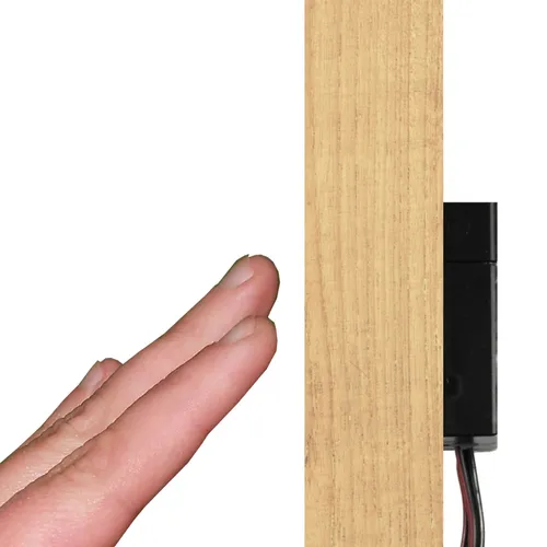Dimmbarer LED Berührungsschalter aus Holz, 12V/50W - Smart Home-Beleuchtungsteil mit unsichtbarem Design, ideal für elegante Einrichtung und einfache Steuerung der Beleuchtung.