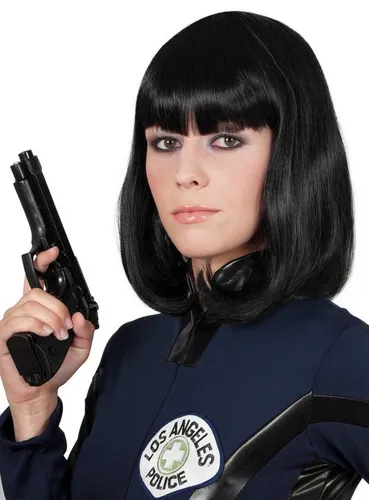 Maskworld Kostüm-Perücke Diva schwarz - Die elegante Diva Perücke in Schwarz ist ideal für Kostümpartys. Sie überzeugt mit hochwertigem Kunsthaar und einer bequemen Passform für stundenlangen Tragekomfort.