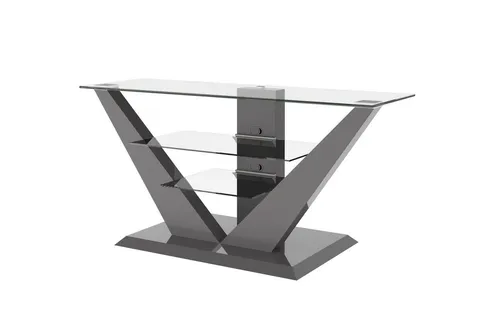 Design TV Schrank HL-111 Grau Hochglanz mit LED Beleuchtung von Design Impex