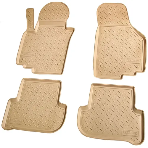 3D Gummi Fussmatten passend für VW Golf Plus | 2004-2014 | beige | passgenau