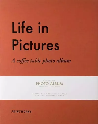 Photo Album - Life In Pictures Orange: Stilvolles Kaffeetisch-Fotoalbum - Elegantes Fotoalbum von Printworks, ideal zum Festhalten und Teilen besonderer Momente. Platz für 40 Seiten mit 30 saurenfreien Fotopapierseiten, perfekt als Geschenk für Familie und Freunde.