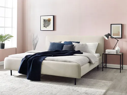 andas Polsterbett Edvard, creme – Skandinavisches Design in beige von Home Affaire