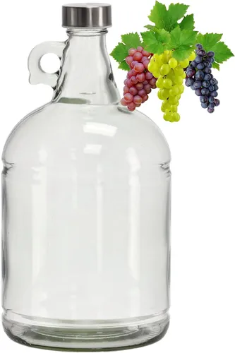 3L Flasche mit Schraubverschlüss Weinballon Glasballon Weinflasche Gallone