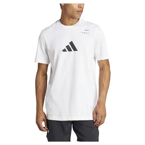 adidas Herren AEROREADY Tennis Category Graphic Tee T-Shirt, White, M
