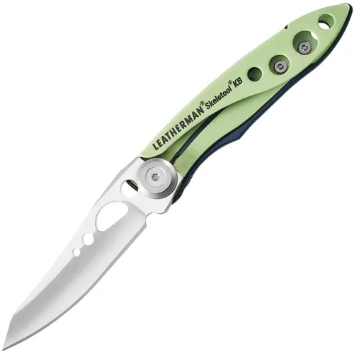 Leatherman Skeletool KB - Kompaktes Taschenmesser mit Edelstahlklinge und Flaschenöffner in Grün - Klappmesser mit 2-in-1 Funktion: Scharfes Edelstahlmesser und Flaschenöffner in einem, ideal für den täglichen Gebrauch und immer griffbereit.
