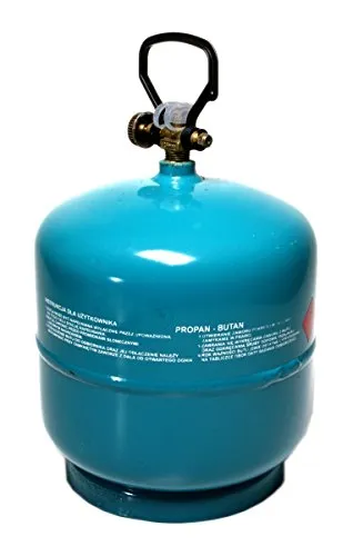 Gasflasche 3 kg Propan Butan - Leere befüllbare Stahlflasche - Grillzubehör, leichte und handliche 3 kg Stahlflasche, ideal für den Einsatz beim Camping oder Handwerk, auch bei kalten Temperaturen einsetzbar.