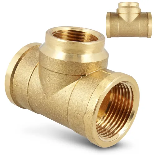 T-Stück Messing Fitting 1x3/4 IG Wasser Rohr Verbinder Rohrverbinder Rohrfitting