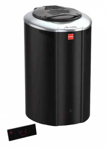Harvia Forte AF9 9 kW Saunaofen Black mit Xafir Bedienteil - Leistungsstarker Saunaofen für entspannende Momente, ausgestattet mit moderner Steuerungstechnik und elegantem Design.