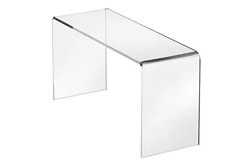 ogoPLUS Dekobrücke 200 x 70 x 100 mm, 3 mm Acrylglas, U-Ständer, Schaufenster Warenträger, Dekoration