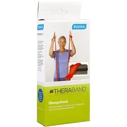 Thera Band Travel 2,5 m mittel stark rot - Arzneimittel für effektives Training, inklusive Reise-Etui und Übungsbroschüre. Ideal für unterwegs, leicht und handlich, perfekt für Fitness und Rehabilitation.