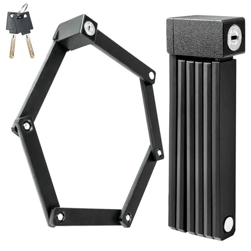 YIFMOO Faltschloss Fahrrad, 78cm Fahrradschloss Hohe Sicherheit mit 2 Schlüsseln, Gehärtetem Stahl Diebstahlschutz Fahrradschloss Inkl Halterung, Faltschloss für E Scooter, Mountainbike, Motorrad