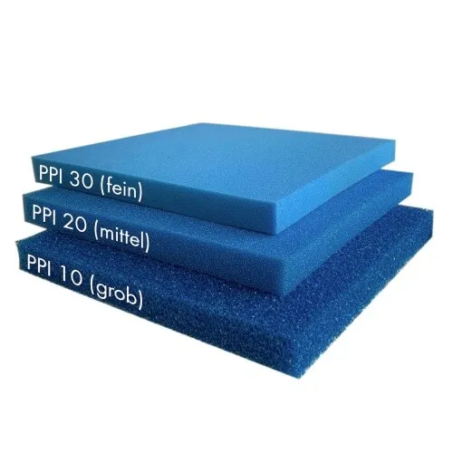 Pondlife Filterschaum blau 50x50x3 cm zur optimalen Verwendung als Filtermedium