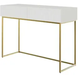 Selsey Schminktisch Veldio in Weiß - Eleganter Schminktisch in Weiß mit großzügigen Maßen (B: 110 cm, H: 79 cm). Ideal für stilvolle Kosmetikanwendungen und mit hochwertigen Materialien für langlebige Freude. Jetzt 10€ Willkommens-Gutschein bei Newsletter-Anmeldung sichern!