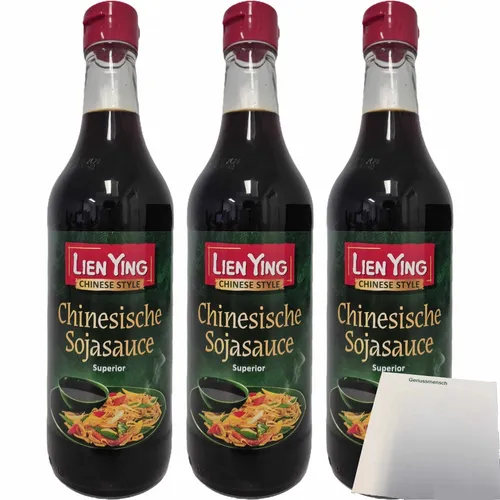 Lien Ying Chinesische Sojasauce Superior 3er Pack 3x500ml Flasche usy Block