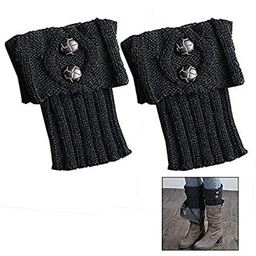 LHKJ 1 Paar Stulpen Damen Winter Beinstulpen Stiefel Legwarmers Kurz Beinstulpen