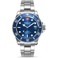 Swiss Military Hanowa SMWGL0006304 Herren Automatikuhr - Armbanduhren für Herren mit 20 Bar Wasserdichtigkeit, ideal für Taucher und Outdoor-Aktivitäten. Hochwertiges Swiss Made Automatikwerk und Saphirglas sorgen für Langlebigkeit und Präzision.
