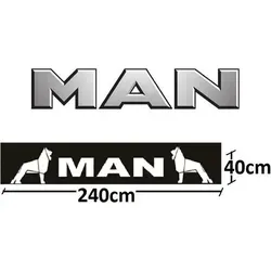 MAN Auflieger Kotflügel mit Schriftzug und Logo | 40 x 240 cm