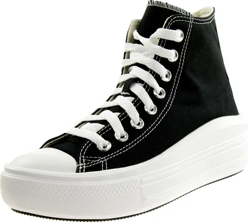 CONVERSE CHUCK TAYLOR ALL STAR MOVE PLATFORM Sneaker, Gr. 39,5 - Sportliche Sneaker mit knöchelhohem Schnitt, pflegeleichtem Textil-Obermaterial und leicht profiliertem Gummi-Profil für optimalen Halt. Ideal für stylische Looks im Alltag.