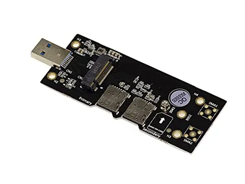 KALEA-INFORMATIQUE Adapter M2 B Key 3042 3052 auf USB3 mit Zwei Nano-SIM-Karten-Steckplätzen. Für M.2 3G 4G 5G Karten.