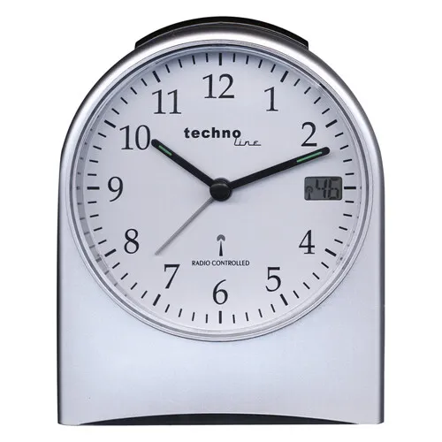 Technoline Funkwecker WT 765 - Wecker für Schlafzimmer und Kinderzimmer, mit Schlummerfunktion und 12-Stunden-Anzeigeformat für präzise Zeitmessung.
