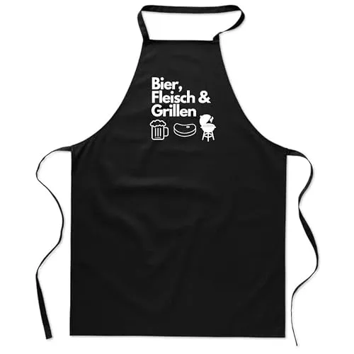 FremiBag Grillschürze für Männer mit den Bier, Fleisch & Grillen