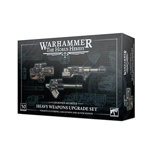 Games Workshop Modellbausatz The Horus Heresy: Volkite Culverins + Lascanons - Modellbausatz für Legionäre mit mächtigen Schweren Waffen, ideal für die Aufwertung von Unterstützungstrupps mit 10 Volkite Culverins und 10 Lascanons.