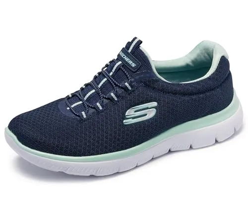 Skechers Summits Top Player Damen Sneaker - Black Pink, Größe 36 EU - Damen-Sneaker mit atmungsaktivem Obermaterial und bequemer Dämpfung für optimalen Tragekomfort den ganzen Tag.
