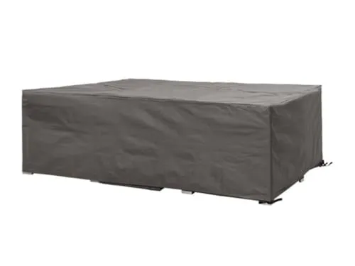 Perel Schutzhülle für Gartenmöbel, Grau, 300x300cm - Schutzhülle für Gartenmöbel aus wasserfestem Polypropylen-Gewebe, UV-beständig und ideal für ganzjährigen Schutz vor Witterungseinflüssen.