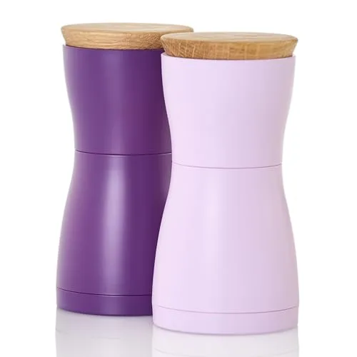 AdHoc MP124 Set Pfeffer- und Salzmühle Twin - Küchenhelfer mit CeraCut® Keramik Mahlwerk für stufenlose Mahlgrade, rostfrei und geschmacksneutral. Ideal für ein perfektes Geschmackserlebnis.