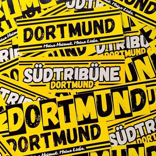 Fan-Kultur Xperience 300x Dortmund Sticker/Aufkleber Mix/Südtribüne, 1909, Balken/Fußball Fanartikel/PVC/Wetterfest