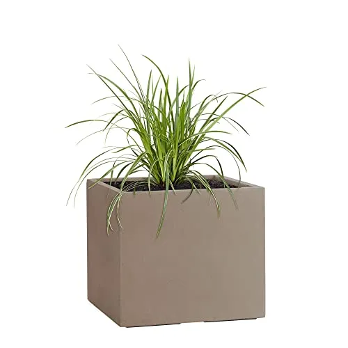 Pflanzwerk® Pflanzkübel Cube Braun 23x23x23cm *Frostbeständig* *UV-Schutz* *Qualitätsware*