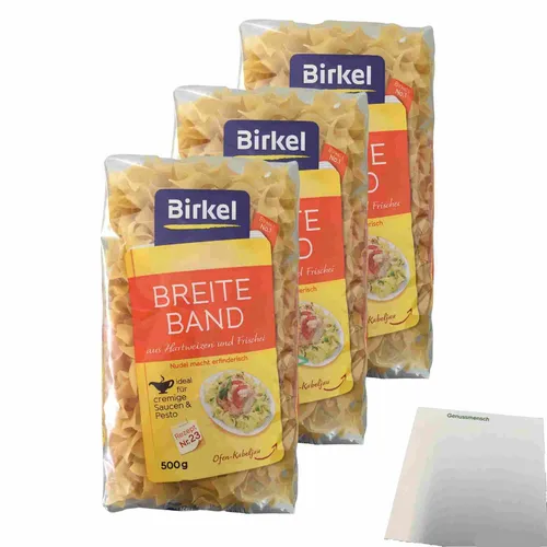 Birkel's No.1 Breite Band aus Hartweizen und Frischei 3er Pack 3x500g Packung)