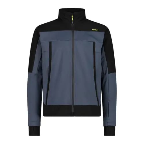 CMP MAN Jacket FIX Hood titanio (U911) 52 - Hochwertige Skitourenjacke für Männer mit Clima Protect-Laminat, wasserdicht (WP 7.000) und atmungsaktiv (MVP 3.000), ideal für winterliche Outdoor-Aktivitäten.