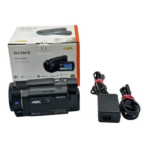 Sony FDR-AX33 4K Camcorder schwarz Videokamera Zeiss SteadyShot OVP Sehr gut