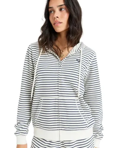 Roxy Perfect Stripe Fleece Pullover in Blau, XS von Roxy