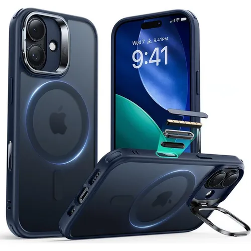 ESR - Classic Hybrid HaloLock Kickstand - iPhone 17 - Frosted Blue (Apple iPhone 17) (59432324)