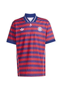adidas FC Bayern München Teamtrikot Herren – Größe L in Rot-Dunkelblau - Hochwertiges Fußballtrikot mit Vereinsdetails des FC Bayern München; V-Ausschnitt und atmungsaktives Material für optimalen Tragekomfort.