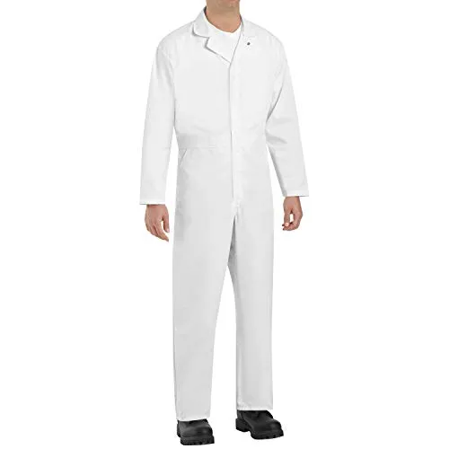Red Kap Twill-Overall für Herren, Action-Back, Maler-Overall, Weiss/opulenter Garten, Small